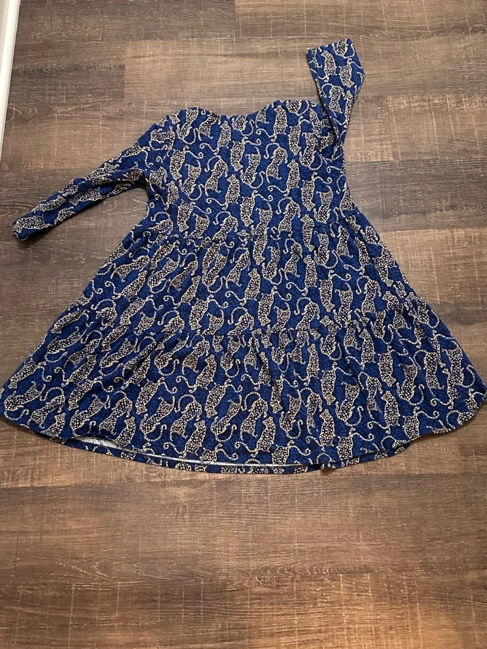 Lilly Pulitzer Girls Mini Geanna Dress Low Tide Navy Easy To Spot Size XL 12-14
